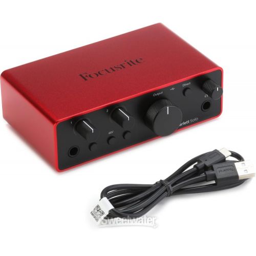  Focusrite Scarlett Solo 4th Gen USB Audio Interface and Rode PodMic Podcast Bundle