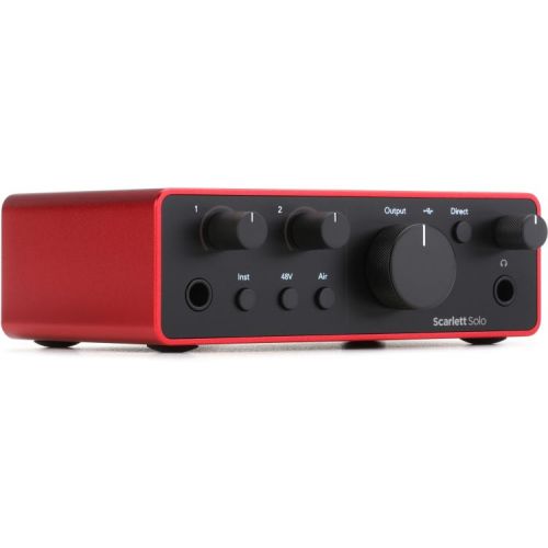  Focusrite Scarlett Solo 4th Gen USB Audio Interface and Rode PodMic Podcast Bundle