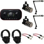 Focusrite Vocaster 2 and PodMic 2-host Podcast Bundle