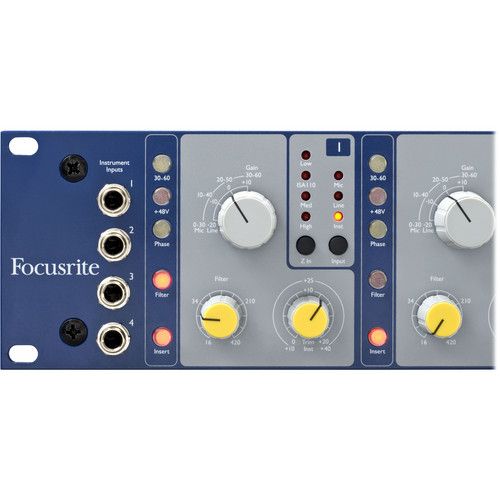  Focusrite ISA428 MkII Rackmount 4-Channel Microphone Preamp