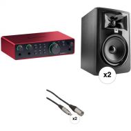 Focusrite Scarlett 2i2 USB-C Audio Interface (4th Generation) Kit with JBL 305P MkII Speakers