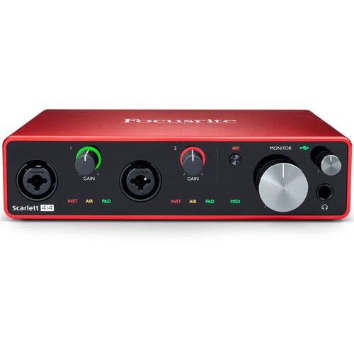  Focusrite Scarlett 4i4 USB Audio/MIDI Interface (3rd Generation)