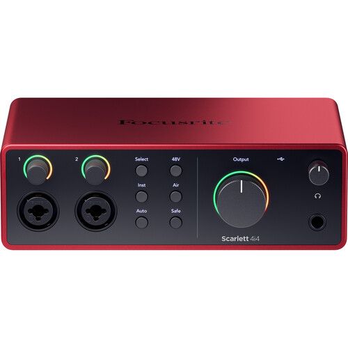  Focusrite Scarlett 4i4 USB-C Audio/MIDI Interface (4th Generation)