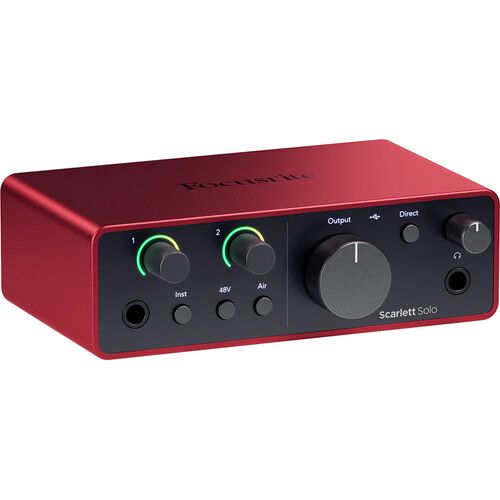  Focusrite Scarlett Solo USB-C Audio Interface (4th Generation) Kit with JBL 305P MkII Speakers