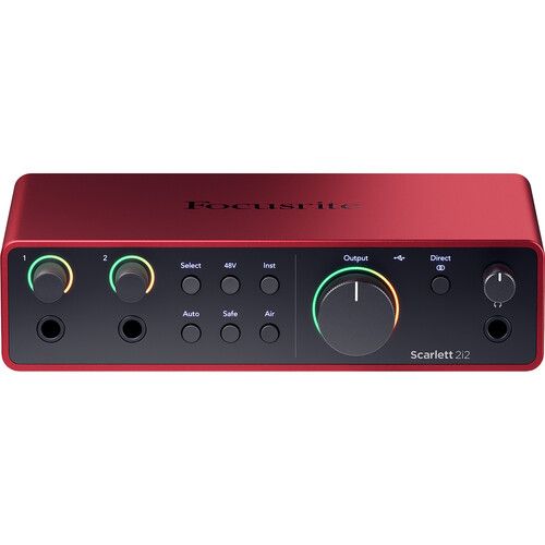  Focusrite Scarlett 2i2 Studio USB-C Audio Interface with Microphone and Headphones (4th Generation)