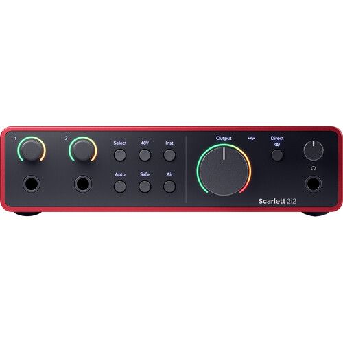  Focusrite Scarlett 2i2 Studio USB-C Audio Interface with Microphone and Headphones (4th Generation)