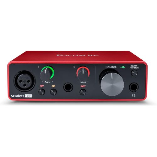  Focusrite Scarlett Solo 3rd Gen USB Audio Interface, for the Guitarist, Vocalist, Podcaster or Producer ? High-Fidelity, Studio Quality Recording, and All the Software You Need to