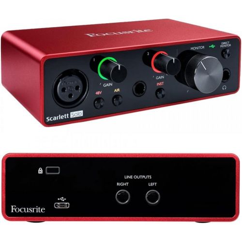  [무료배송]포커스라이트 3세대 usb 오디오 인터페이스 Focusrite Scarlett Solo (3rd Gen) USB Audio Interface with Pro Tools | First