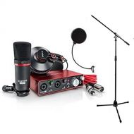 Focusrite SCARLETT Studio Pack wCM25 Microphone, Headphones, 2i2, Code for Software Bundle Mic Cable, Boom Stand, and Pop Filter