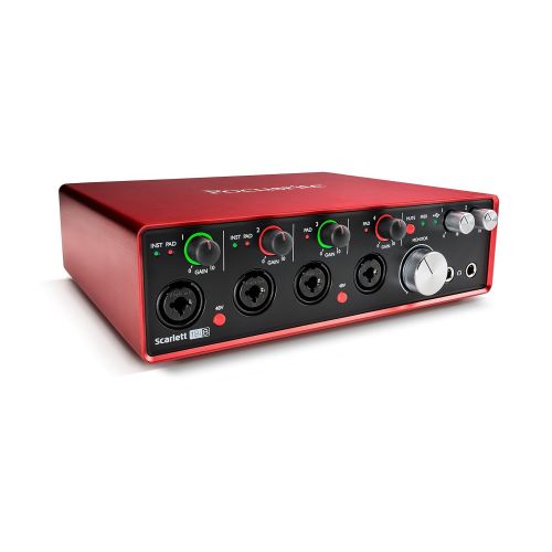  Focusrite Scarlett 18i8 (2nd Gen) USB Audio Interface with Pro Tools | First and AmazonBasics XLR Male to Female Microphone Cable - 6 Feet