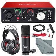 Focusrite Scarlett Solo Studio Kit Bundle -Contains Focusrite Scarlett Solo USB Audio Interface + CM25 Condenser Microphone + HP60 Studio Headphones and + Cables,