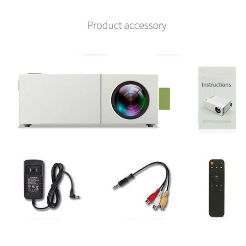  Fohee Projector, Mini Mobile LED Projector Media Streaming Devices, Multimedia Home Theater Video Projector Supporting 1080P for Home Cinema TV Laptop Games iPhone Andriod Smartpho