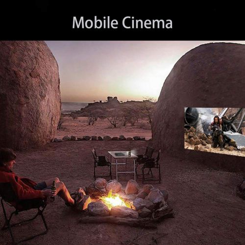  Fohee Phone Screen Sync Projector,Mobile LED Projector, Multimedia Home Theater Video Projector HD 1080P Smartphone Sync