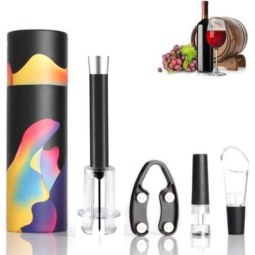  [아마존베스트]FOHO Electric Wine Opener, 6 in 1 Cordless Automatic Corkscrew Set, Gift Box contains Air Pressure Wine Opener, Foil Cutter, Vacuum Stopper and Wine Aerator Pourer, The Best Gift f