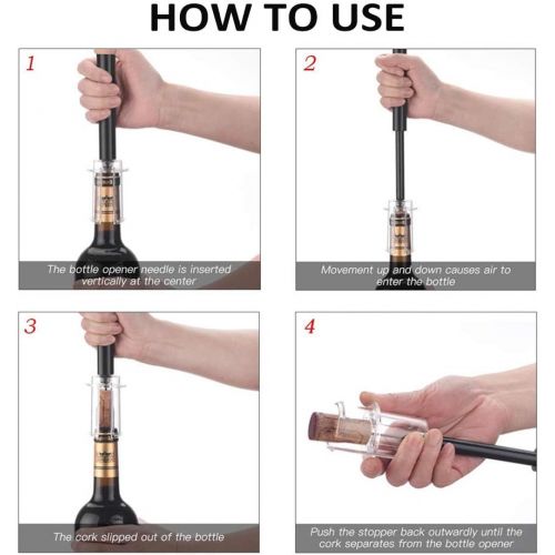  [아마존베스트]FOHO Electric Wine Opener, 6 in 1 Cordless Automatic Corkscrew Set, Gift Box contains Air Pressure Wine Opener, Foil Cutter, Vacuum Stopper and Wine Aerator Pourer, The Best Gift f