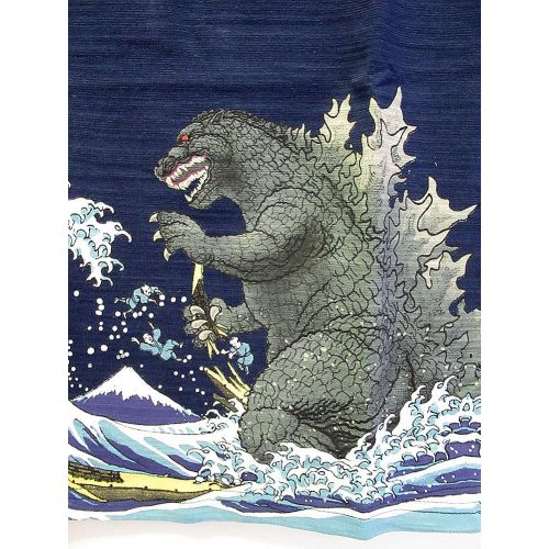  Folcart Babys T-Shirt Godzilla Ukiyoe Japanese Traditional Print Wagara Japan Limited