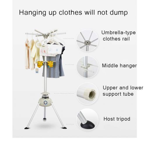  Foldable YXGH@ Portable folding dryer 1000W electric drying rack 22 LB capacity best energy saving (spiral heating) baby dryer with automatic timer Dryer (Size : 2 hangers)