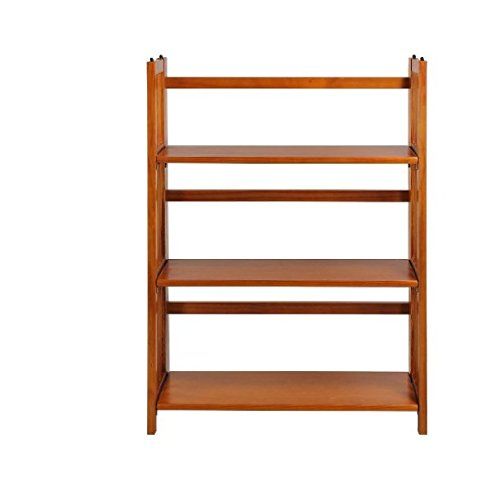  Folding Bookcase, Bookcases And Book Shelves,3 Tier Stackable Bookshelf|Oak