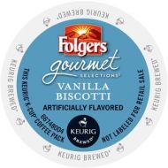 Folgers Gourmet Selections Vanilla Biscotti Coffee, K-Cup Portion Pack for Keurig Brewers by Folgers