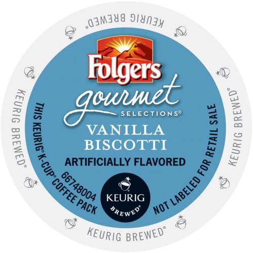  Folgers Gourmet Selections Vanilla Biscotti Coffee, K-Cup Portion Pack for Keurig Brewers by Folgers