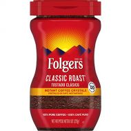 Folgers Classic Roast Instant Coffee Crystals, 8 Ounces