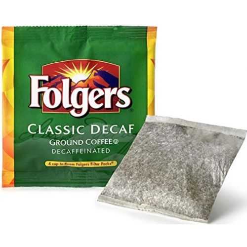  Folgers 4 Cup Hotel Decaf Classic Roast Coffee Filter Packs - 200 Ct.