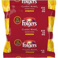 Folgers Classic Roast Ground Coffee, 10 count per pack - 16 per case.