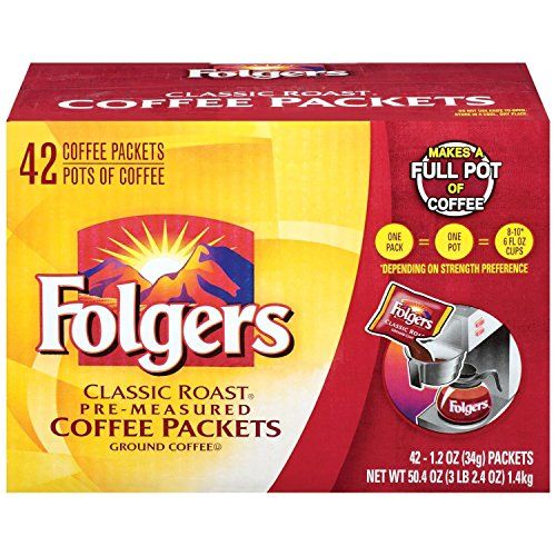  Folgers Classic Roast Ground Coffee Packets (1.2 oz., 42 ct.) (pack of 6)