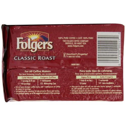  Folgers Simply Smooth Ground Coffee, Medium Roast, 11.5 Ounce (Pack of 6)