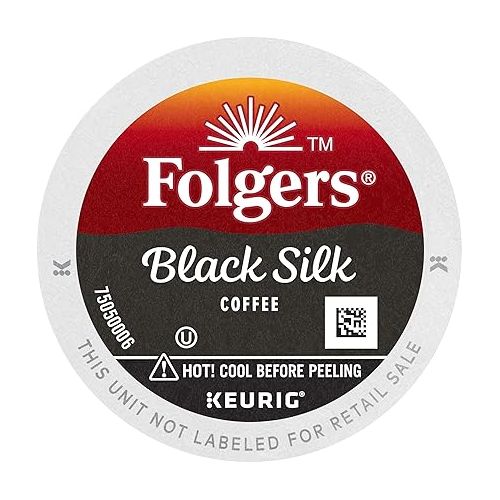  Folgers Black Silk Dark Roast Coffee, 72 Keurig K-Cup Pods