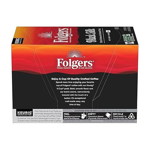  Folgers Black Silk Dark Roast Coffee, 72 Keurig K-Cup Pods