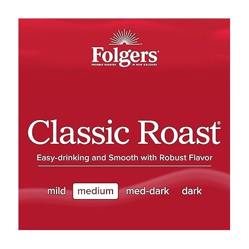  Folgers Classic Roast Medium Roast Coffee, 72 Keurig K-Cup Pods