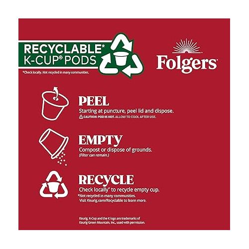  Folgers Classic Roast Medium Roast Coffee, 72 Keurig K-Cup Pods