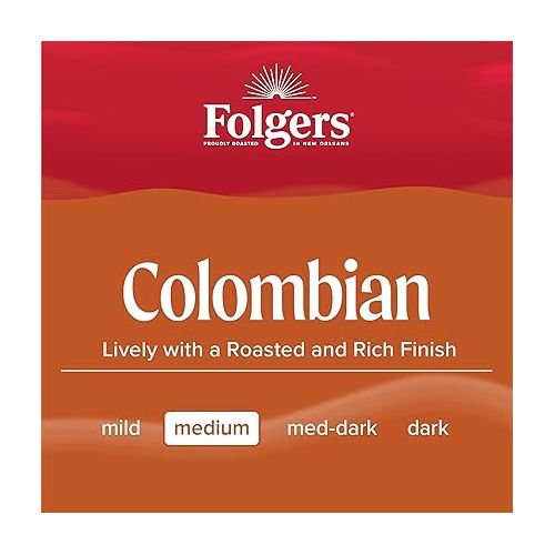  Folgers Colombian Medium Roast Coffee, 128 Keurig K-Cup Pods