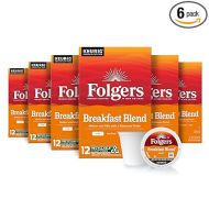 Folgers Breakfast Blend Mild Roast Coffee, 72 Keurig K-Cup Pods