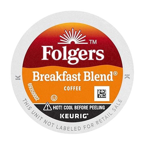  Folgers Breakfast Blend Mild Roast Coffee, 72 Keurig K-Cup Pods