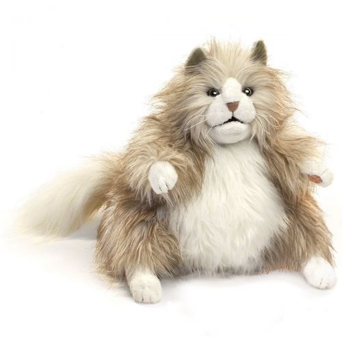  Fluffy Cat Hand Puppet by Folkmanis - 2566