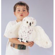 NEW PLUSH SOFT TOY Folkmanis 2236 Snowy Owl Full Hand Puppet with Rotating Head