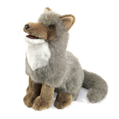  Coyote Puppet with Movable Mouth, Folkmanis MPN 2226, Boys & Girls