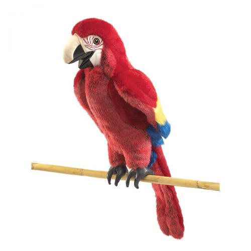  Folkmanis Scarlet Macaw Puppet with Movable Beak & Wings, MPN 2362, Boys & Girls, 3 & Up