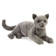 NEW PLUSH SOFT TOY Folkmanis 3113 Purring Grey Cat Full Body Hand Puppet