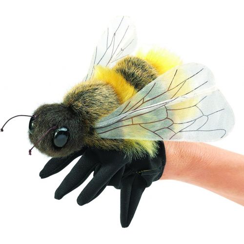  Folkmanis Honey Bee Hand Puppet, Yellow, Black (3028)