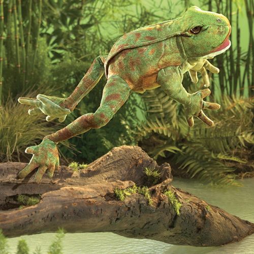  Folkmanis Jumping Frog Hand Puppet