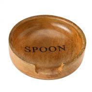Folkulture Spoon Rest for Kitchen Counter, Perfect Spoon Holder for Stove Top or Countertop, Modern Holder for Spatula, Spoons or Tongs, Rustic Spoon Rest for Farmhouse, Mango Wood