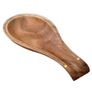 Folkulture Spoon Rest for Kitchen Counter, Spoon Holder for Stove Top or Countertop, Perfect Holder for Spatula, Spoons or Tongs, Modern and Rustic Spoon Rest for Farmhouse, Acacia
