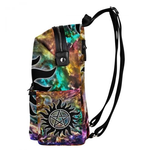  Fonmifer Supernatural Cosmos Casual Backpack Lightweight Travel Daypack Bag Multi-Pocket Student School Bag