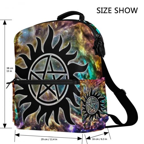  Fonmifer Supernatural Cosmos Casual Backpack Lightweight Travel Daypack Bag Multi-Pocket Student School Bag