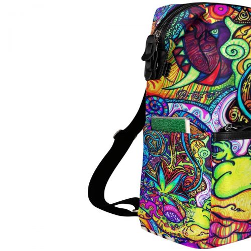  Fonmifer Colorful Weed Marijuana Casual Backpack Lightweight Travel Daypack Bag Multi-Pocket Student School Bag