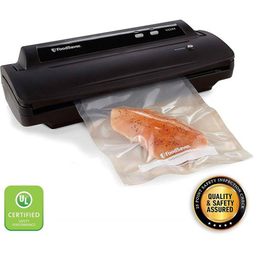  FoodSaver V2244 Vacuum Sealer Machine for Food Preservation with Bags and Rolls Starter Kit | #1 Vacuum Sealer System | Compact & Easy Clean | UL Safety Certified | Black
