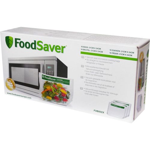  Foodsaver FVB002X 16 vorgefertigte Beutel, Fassungsvermoegen 950 ml